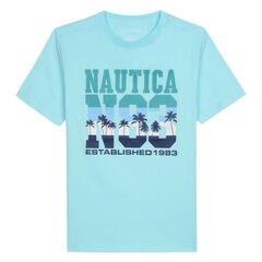 BOYS' JAXSON T-SHIRT IN NAUTICA N83 GRAPHIC,Cargo Green,large