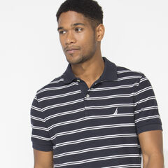 CLASSIC FIT STRIPED DECK POLO,Navy,large
