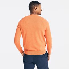 NAVTECH V-NECK SWEATER,Flare Orange,large