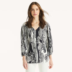 Paisley Top,Navy,large