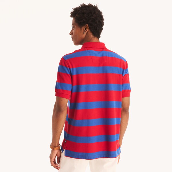 Classic Fit Striped Deck Polo