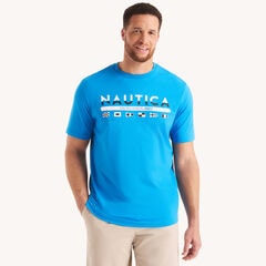 Big & Tall Heritage Logo Graphic T-Shirt,Reef Blue,large