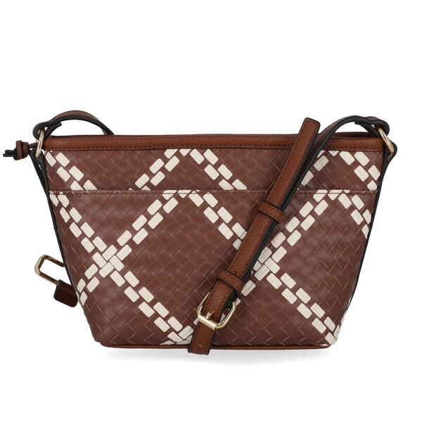 Windowpane Woven Crossbody Bag