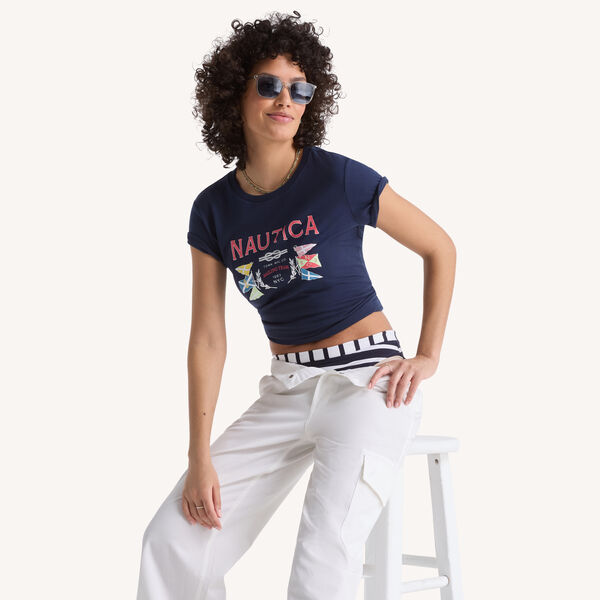 Foil Sailing Flags Graphic T-Shirt