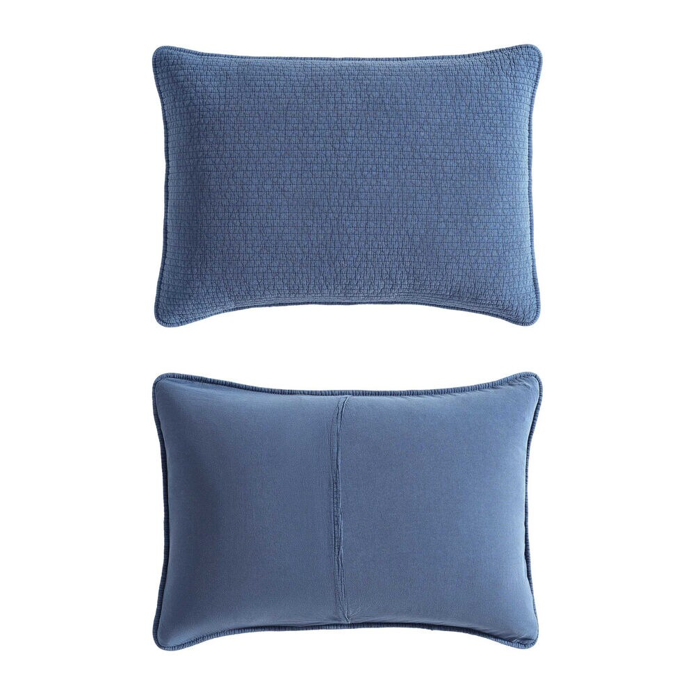 Seashore Stitch Navy Twin Quilt-Sham Set,Deep Dive Wash,large