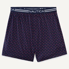 Anchor Print Knit Boxer,Deep Ocean Blue Wash,large
