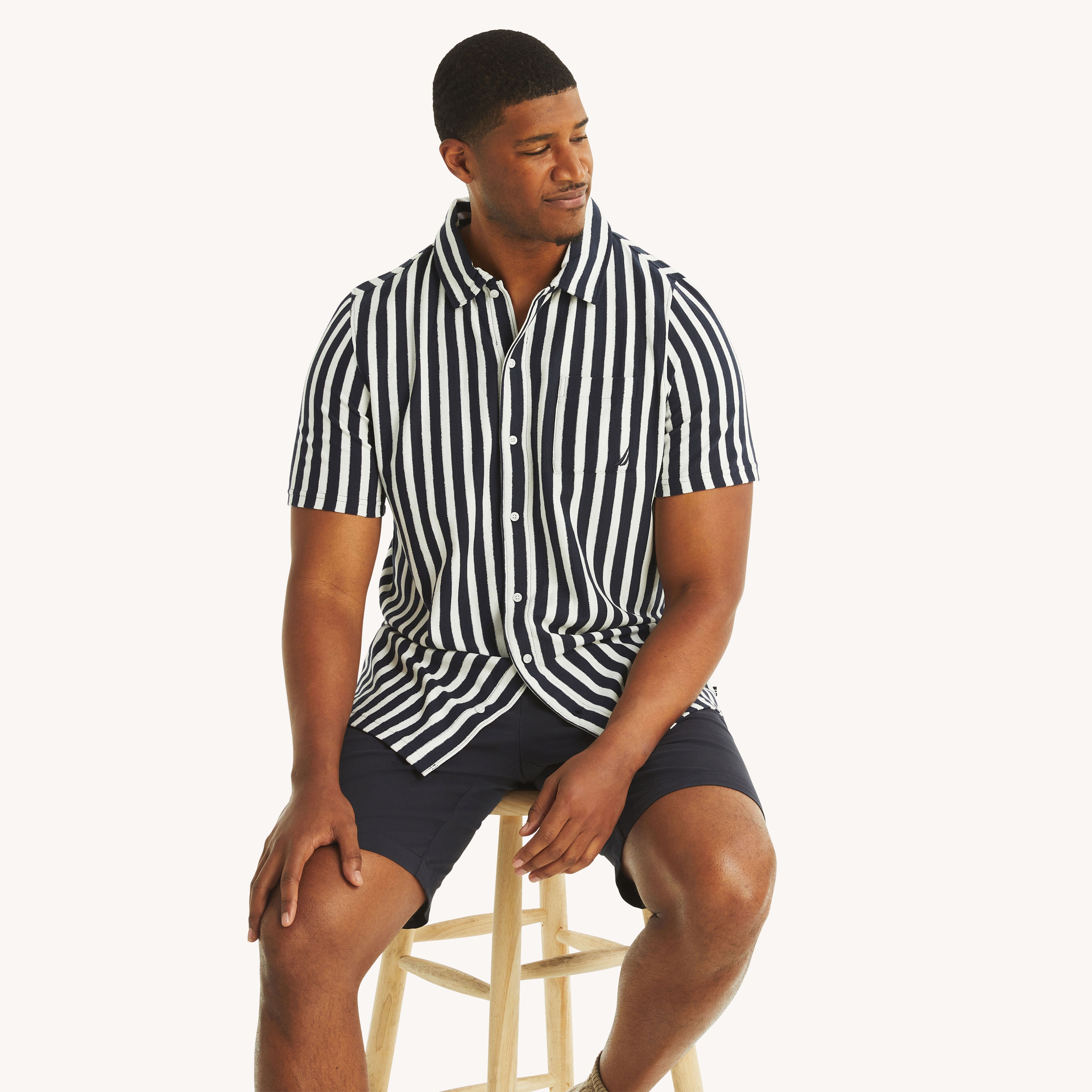 Big & Tall Striped Button-Down Shirt | Nautica