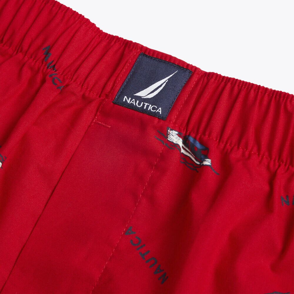 SPEEDBOAT PRINT COTTON BOXER,Magenta Olive,large