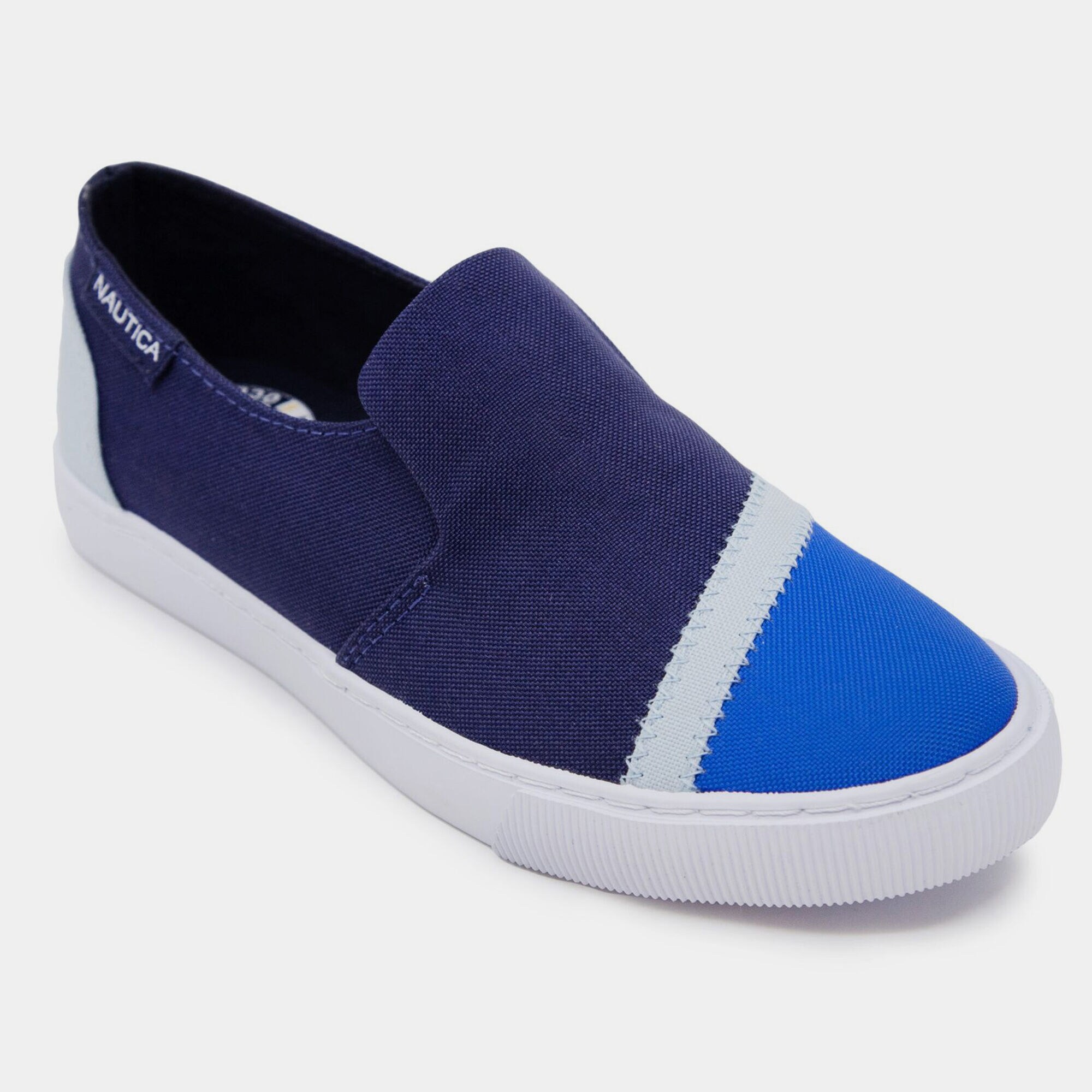 SUSTAINABLY CRAFTED COLORBLOCK SLIP-ON SNEAKER,Naval Blue,large