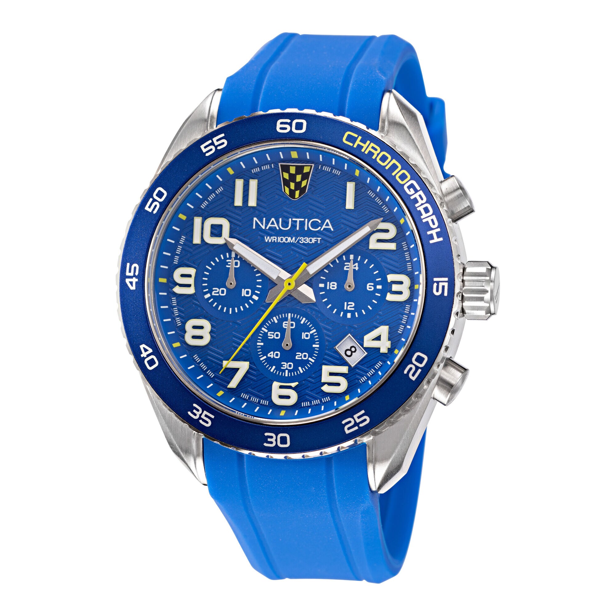 KEY BISCANE SILICONE CHRONOGRAPH WATCH,Multi,large