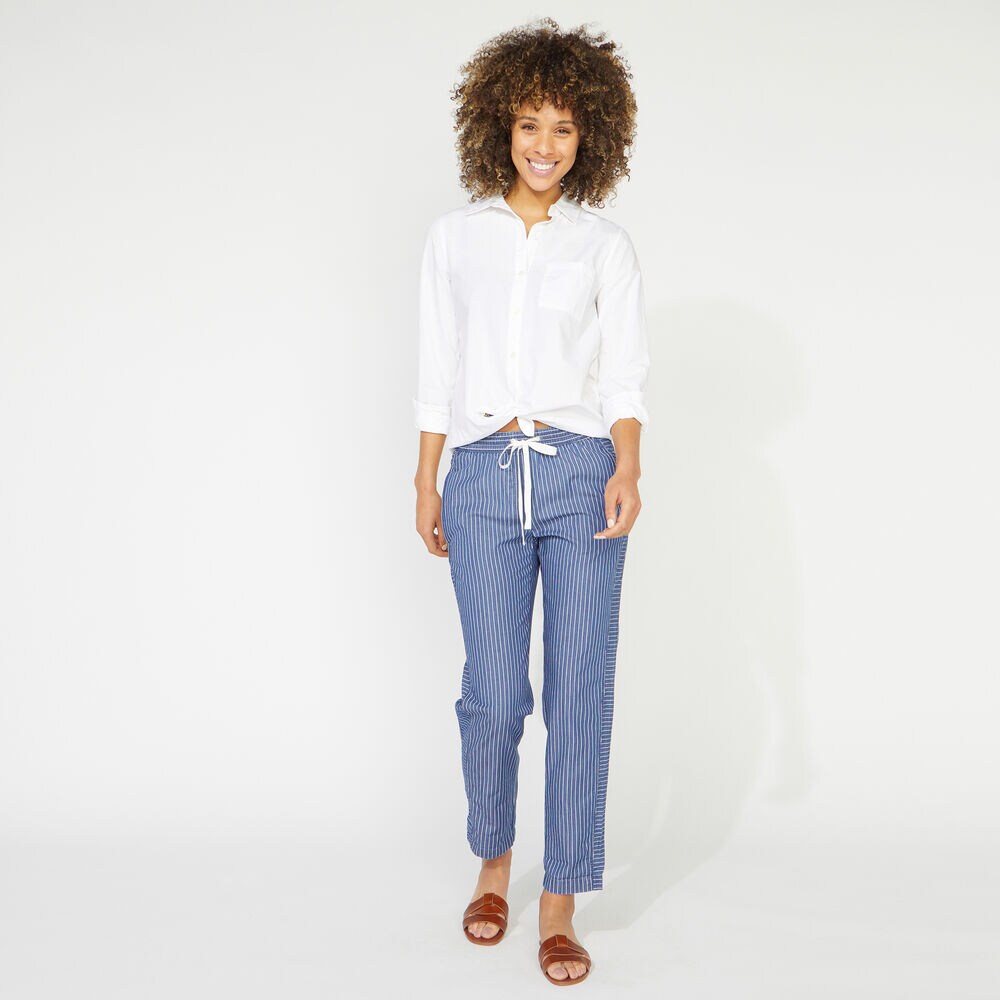 BOAT STRIPE PANT,Angel Blue,large