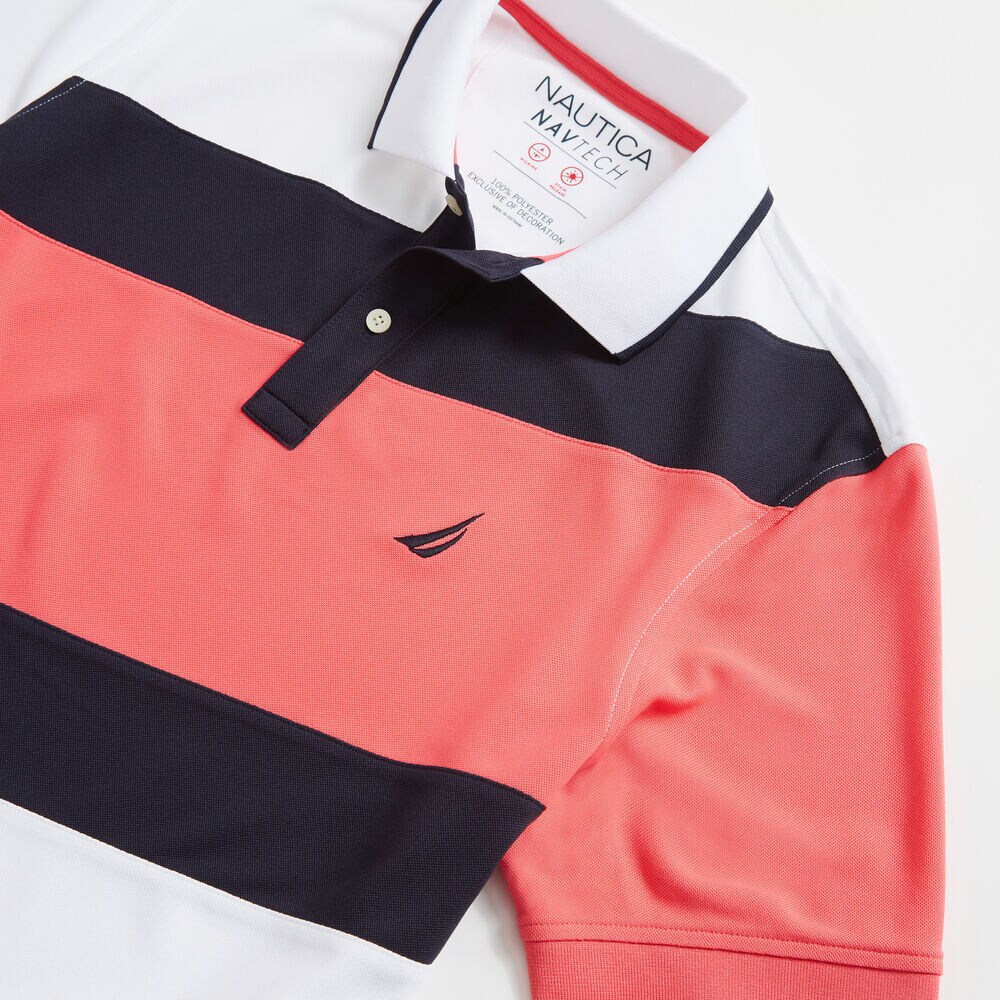 CLASSIC FIT COLORBLOCK POLO,Bright White,large