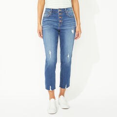 NAUTICA JEANS CO. STRAIGHT HIGH RISE CROP DENIM,Angel Blue,large
