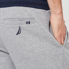 9" LOGO FLEECE SHORT,Stone Grey Heather,large