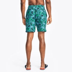 8" TROPICAL PRINT SWIM,Blue Mist Pantone,large