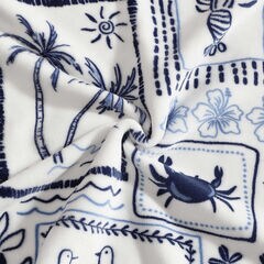 Beach Collage 50" X 70" Throw Blanket,Pure Deep Bay Wash,large