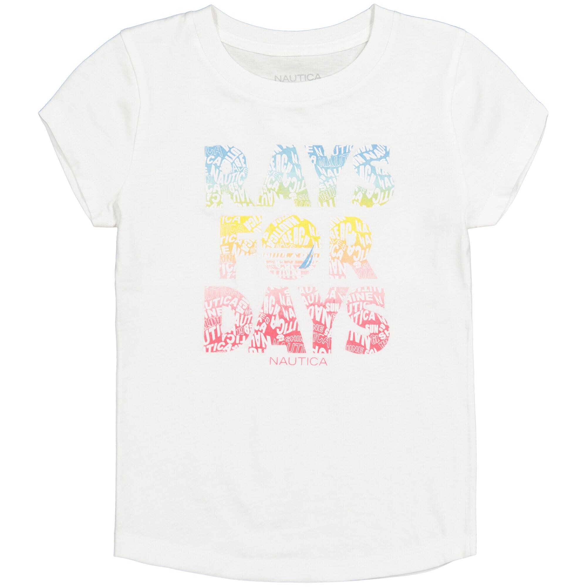 GIRLS' RAYS FOR DAYS T-SHIRT (7-16),Antique White Wash,large