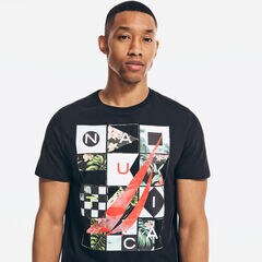 PUZZLE LOGO GRAPHIC T-SHIRT,True Black,large