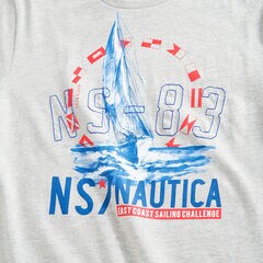 SAILBOAT NS-83 LOGO GRAPHIC T-SHIRT,Grey Heather,large