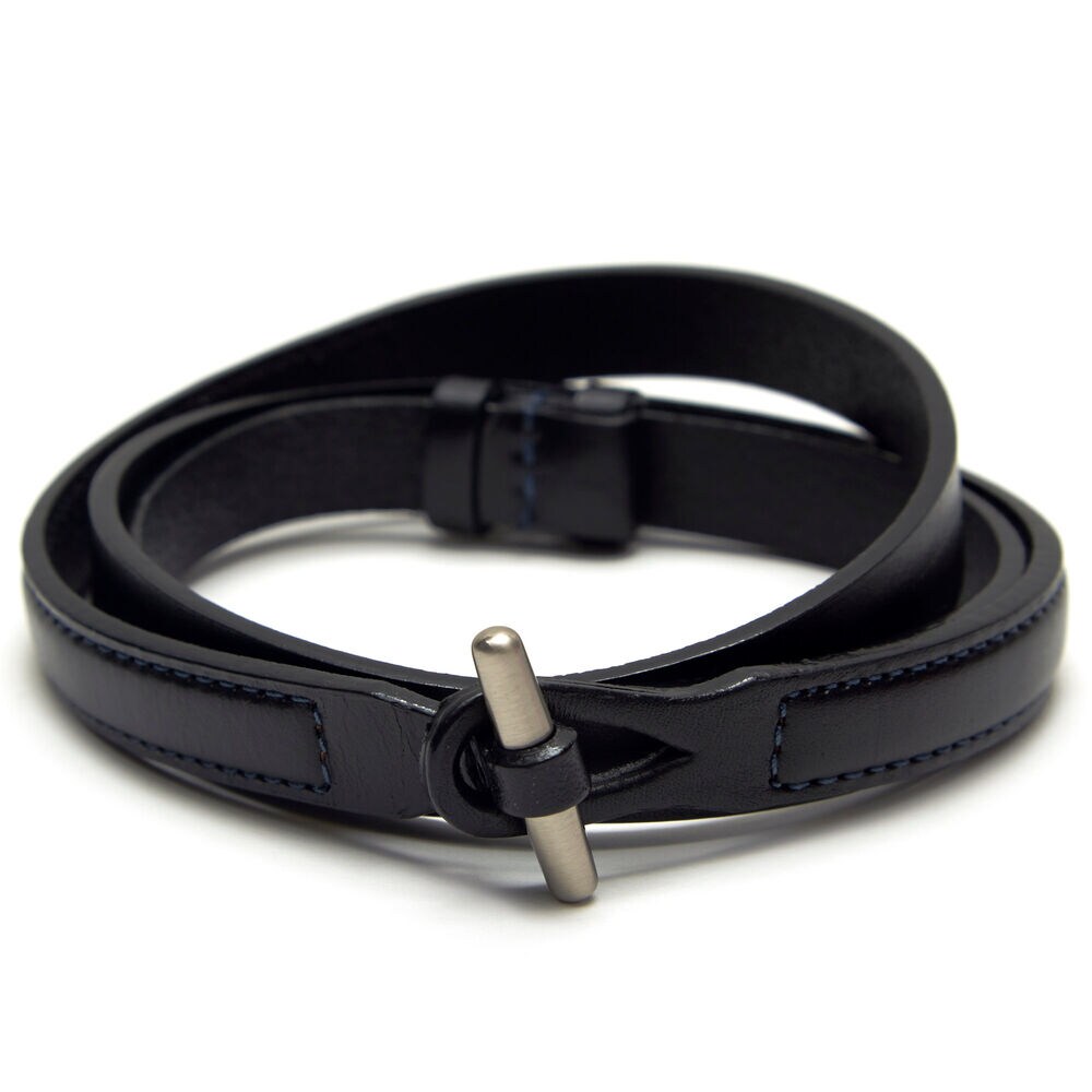 Leather Toggle Belt,Black,large