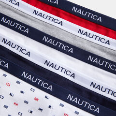 LOGO HIPSTER BRIEFS, 5-PACK,Nautica Red,large