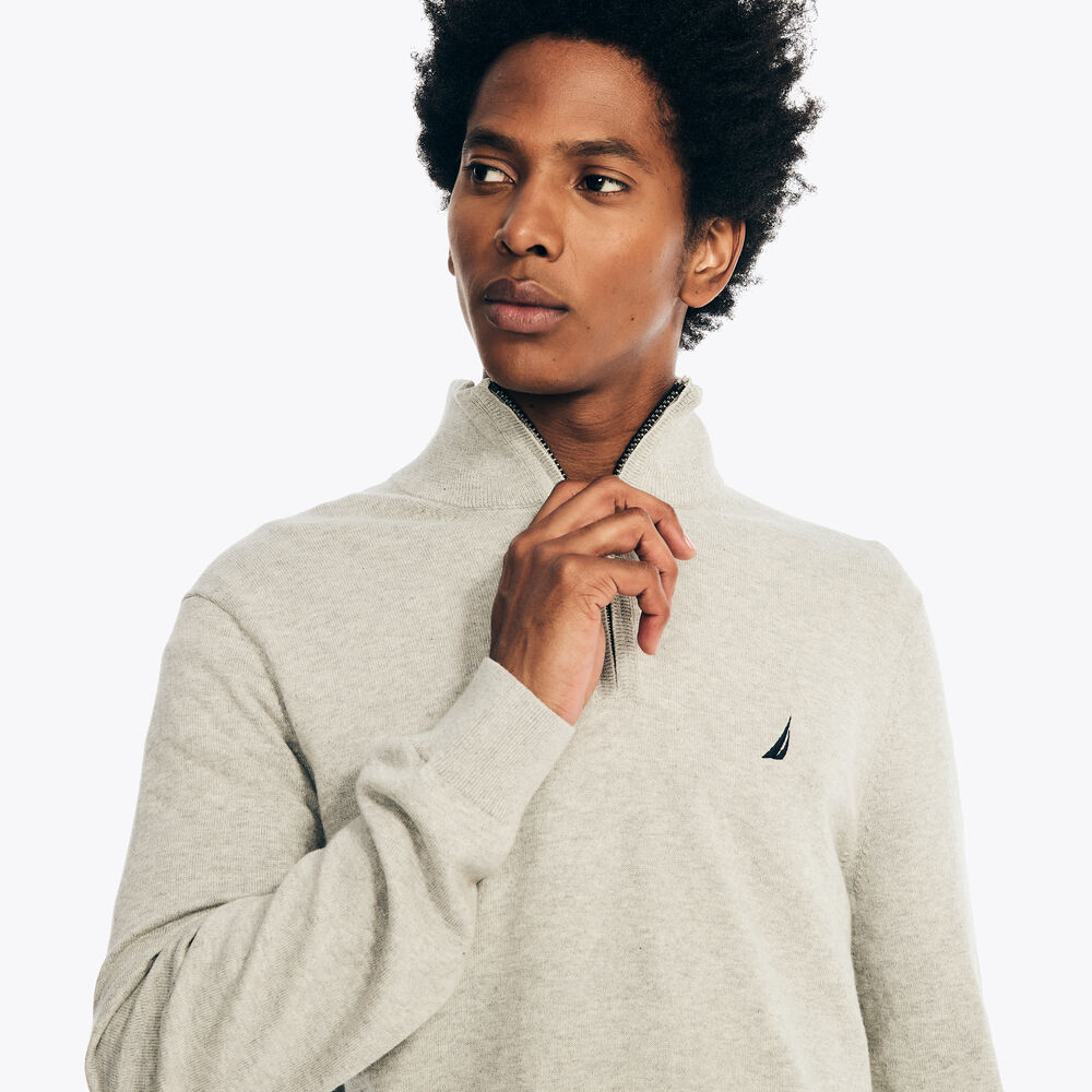 Navtech Quarter-Zip Sweater,Grey Heather,large