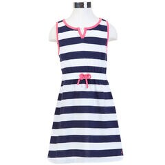 Little Girls' Striped Sleeveless Dress (2T-7) ,Navy,large