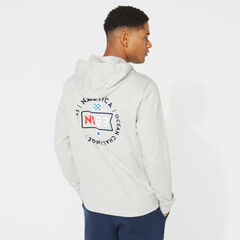GRAPHIC PULLOVER T-SHIRT HOODIE,Grey Heather,large