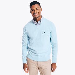 NAVTECH V-NECK SWEATER,Cobalt Wave,large