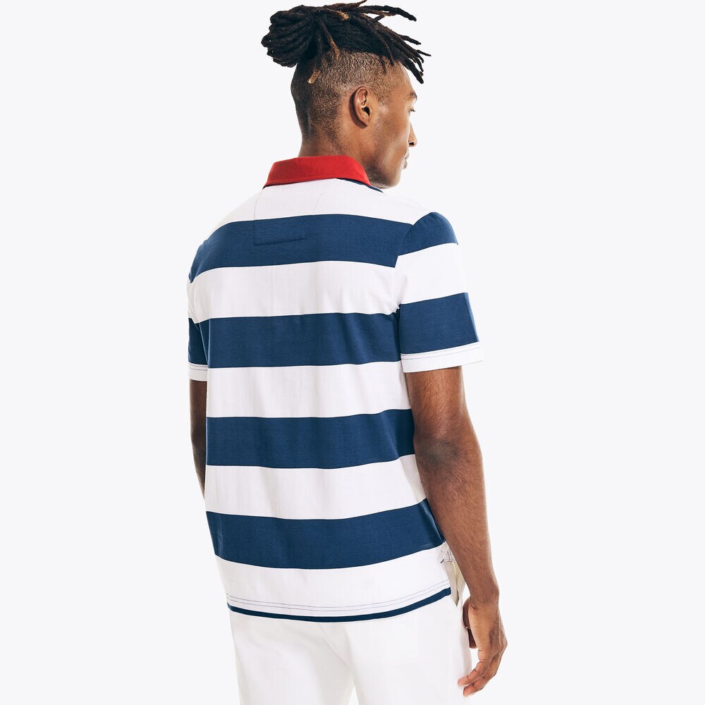 CLASSIC FIT STRIPED POLO,Blue Depths,large