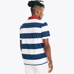 CLASSIC FIT STRIPED POLO,Blue Depths,large