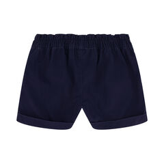 Toddler Girls' Paperbag Waist Short (2T-4T),Navy,large