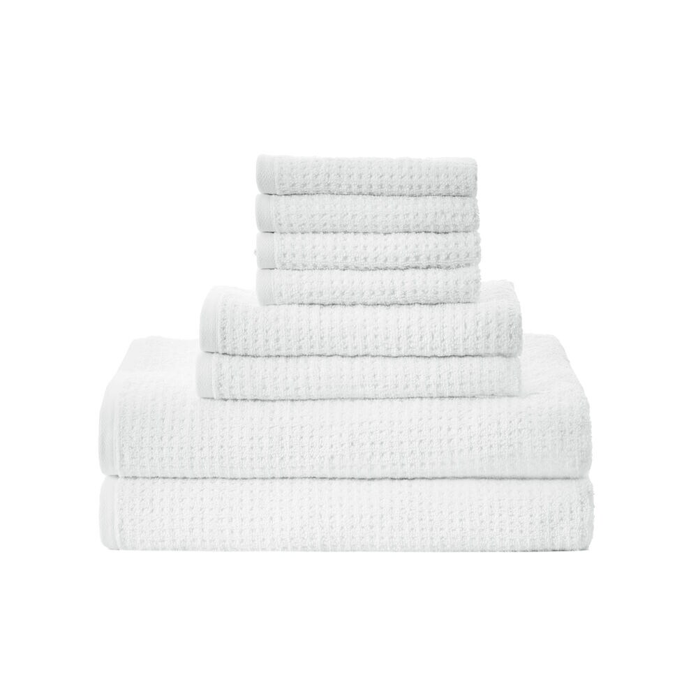 OASIS SOLID TOWEL SET, 8-PC,Antique White Wash,large