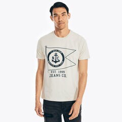NAUTICA JEANS CO. SUSTAINABLY CRAFTED GRAPHIC T-SHIRT,Oyster Bay Heather,large