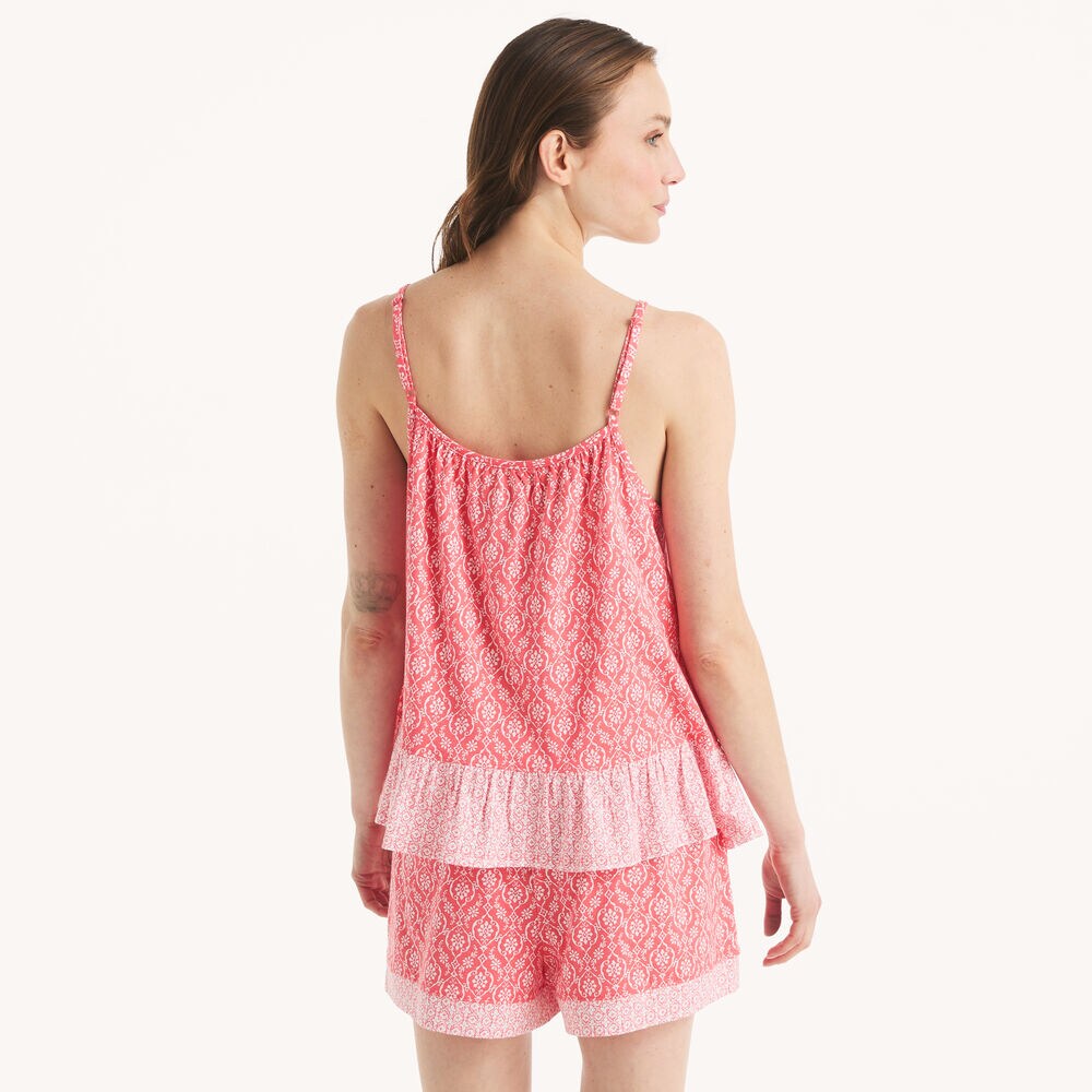 Printed Pajama Short Set,Nasturtium,large