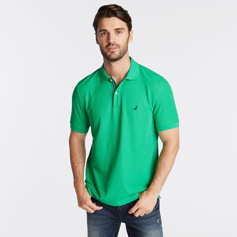 CLASSIC-FIT PERFORMANCE POLO,Bright Green,large