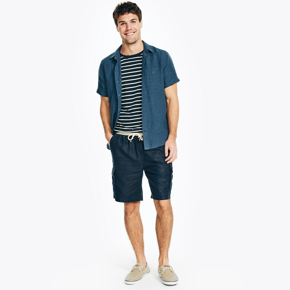 8.5" PULL-ON CARGO SHORT,Navy,large