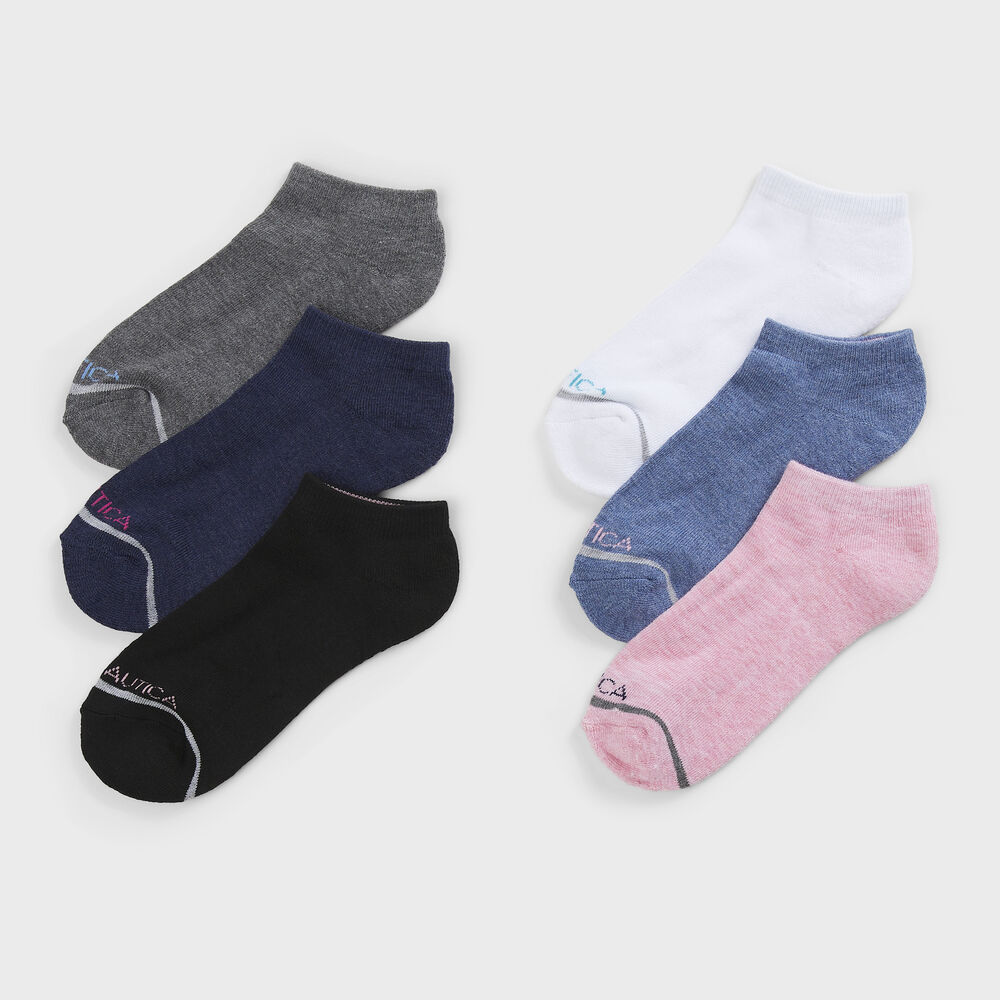 ATHLETIC LOW CUT SOCKS, 6-PACK,Multi,large