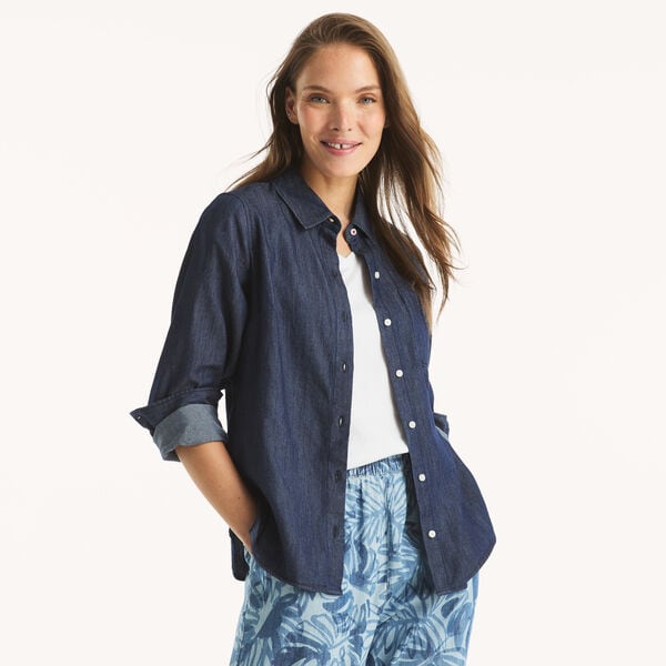 Chambray Button-Up Shirt