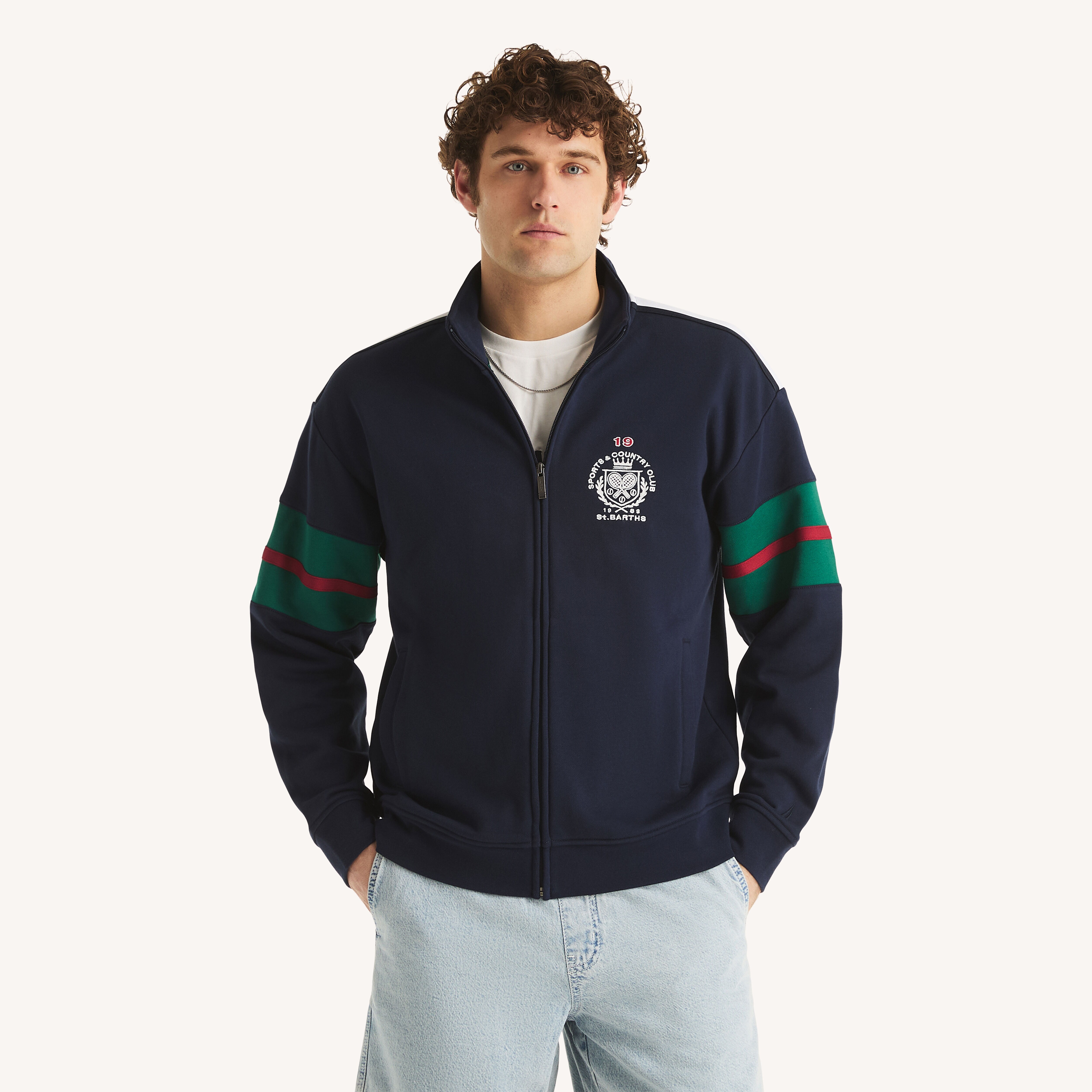 Colorblock Full-Zip Mock-Neck | Nautica
