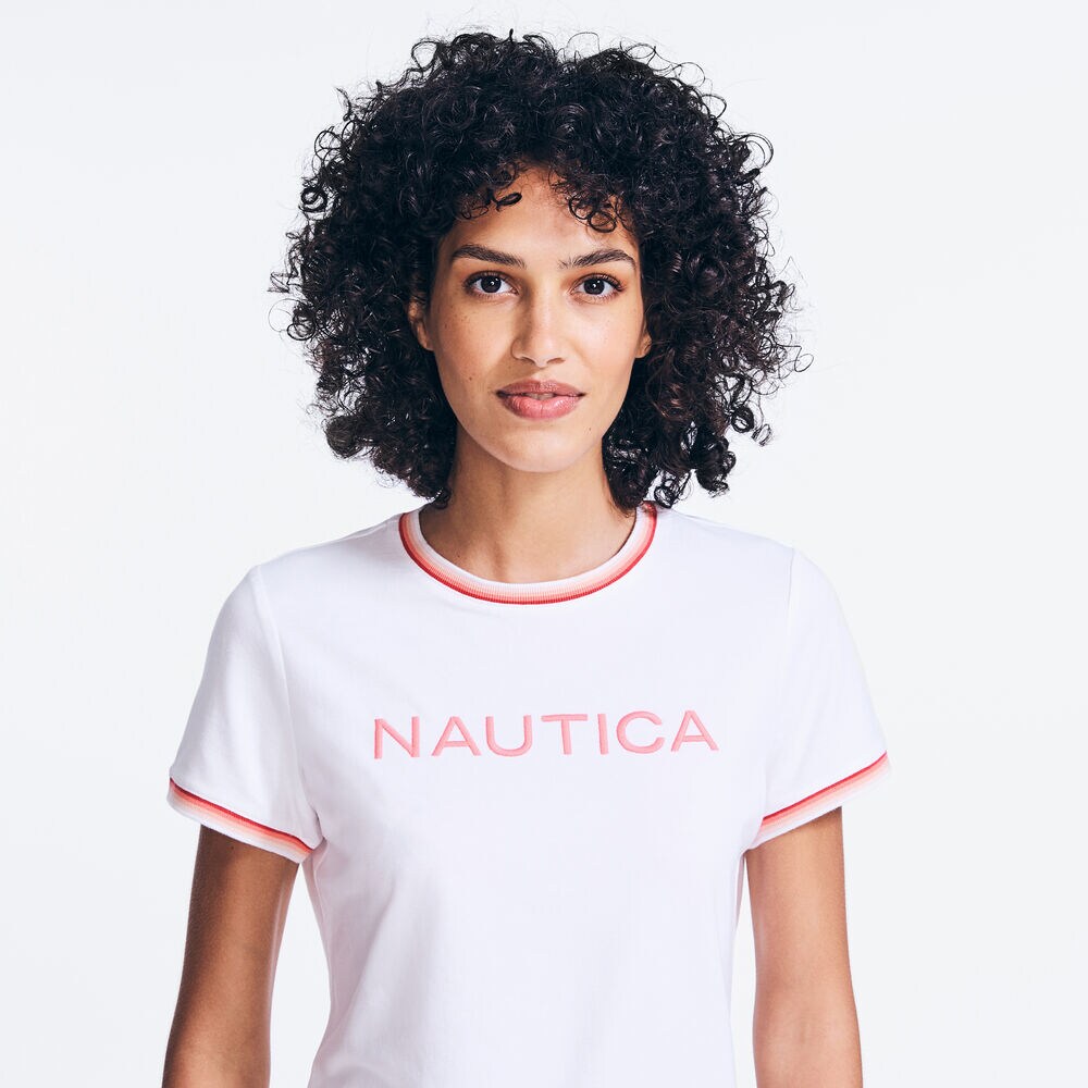 LOGO GRAPHIC T-SHIRT,Bright White,large
