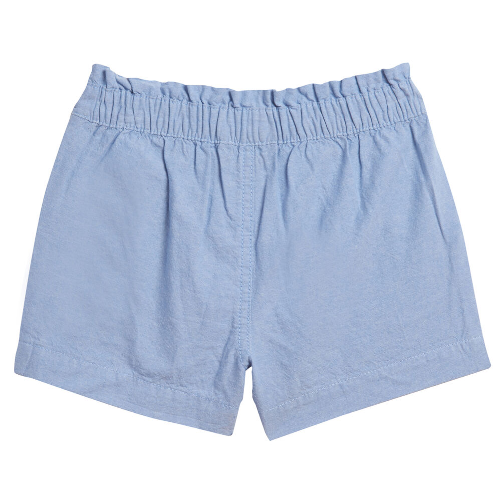 TODDLER GIRLS' CHAMBRAY PULL-ON SHORT (2T-4T),Nite Sea Heather,large
