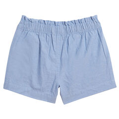 TODDLER GIRLS' CHAMBRAY PULL-ON SHORT (2T-4T),Nite Sea Heather,large