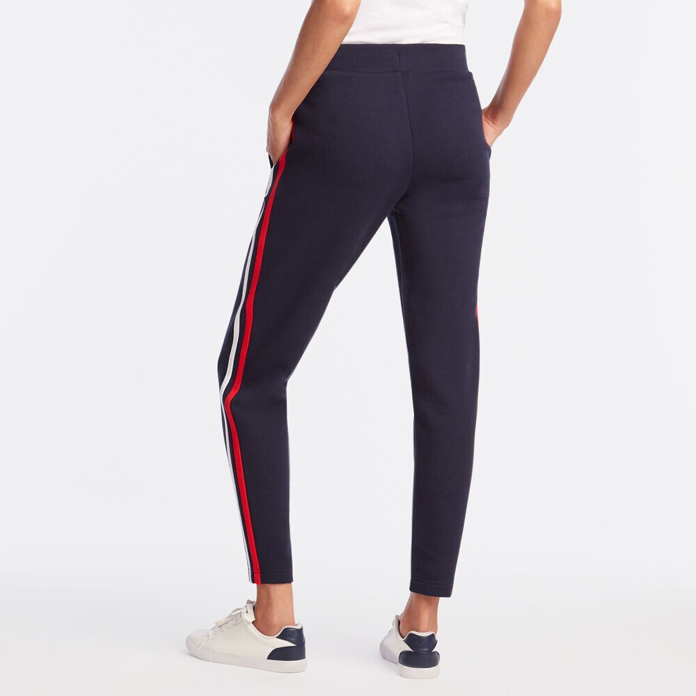 SIDE-STRIPE FLEECE SWEATPANT,Stellar Blue Heather,large