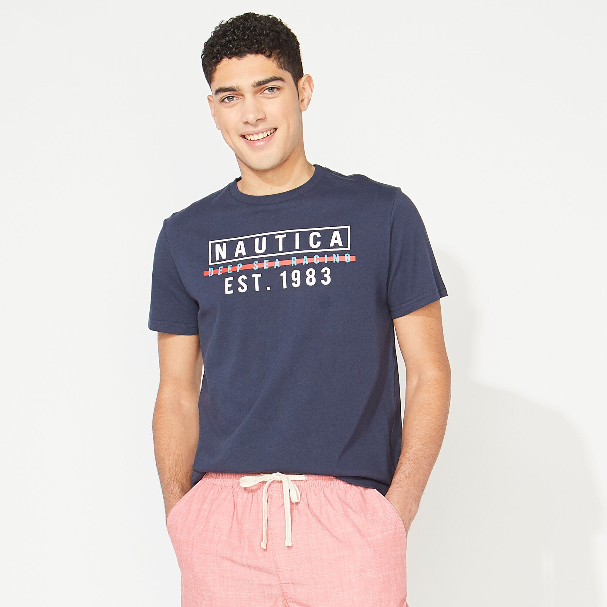 DEEP SEA RACING GRAPHIC T-SHIRT,Navy,large
