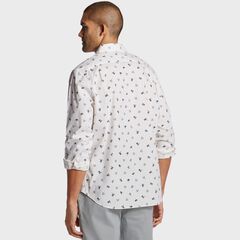 SIGNAL FLAG PRINT SHIRT,Bright White,large