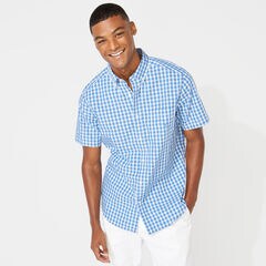 CLASSIC FIT PLAID OXFORD SHIRT,Star Sapphire,large