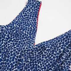 NAUTICA JEANS CO. PRINT WOVEN ROMPER,Blue Depths,large