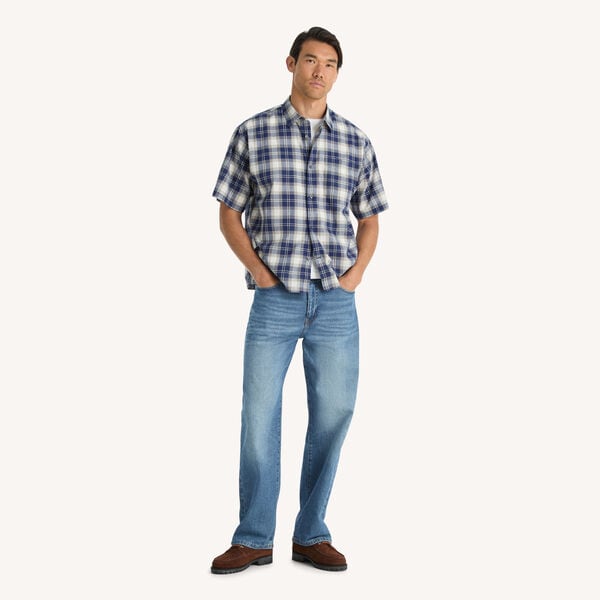 Plaid Short-Sleeve Shirt
