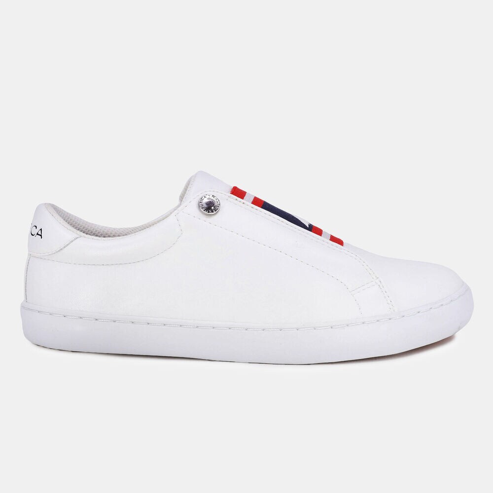 EMBROIDERED LOGO PATCH SNEAKER,Antique White Wash,large